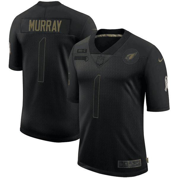 Men's Arizona Cardinals #1 Kyler Murray 2020 Black Salute To Service Limited Stitched NFL Jersey